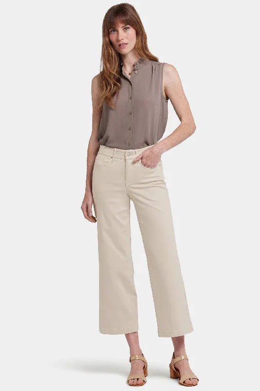 Exquisite Design Waist-Match™ Teresa Wide Leg Ankle Jeans - Feather