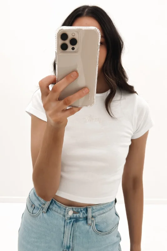 Simple Design Stock Rib Tee White