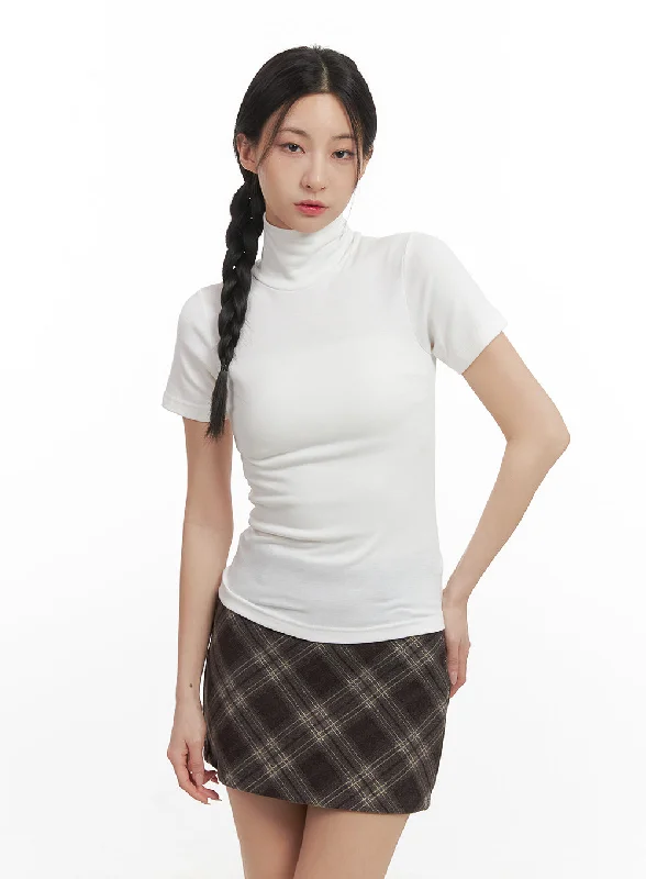 Editorial Design Turtle Neck Slim Fit TShirt CN428