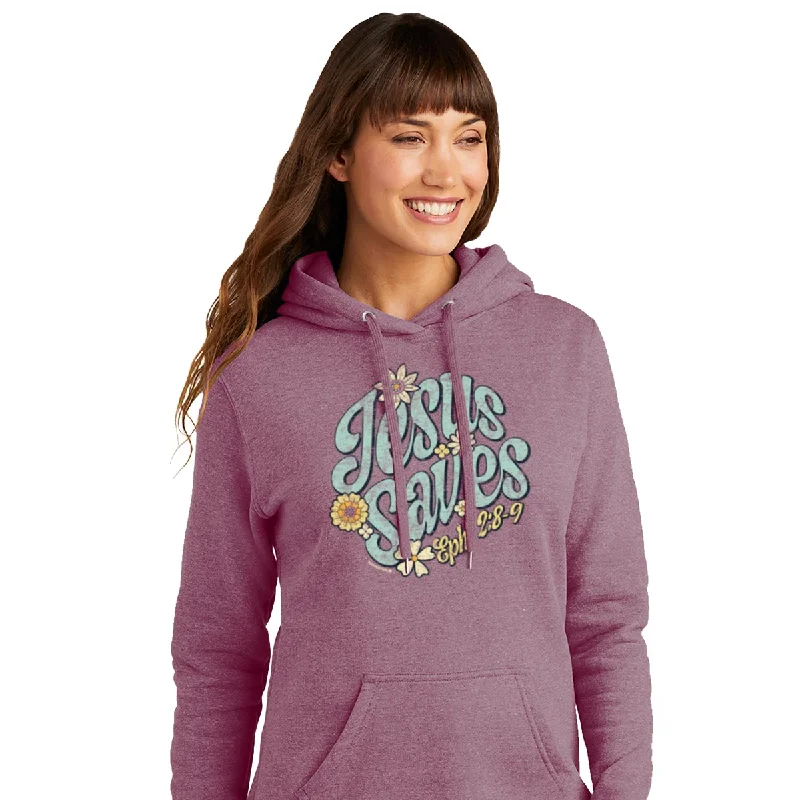 Romantic Temperament Blessed Girl Womens Hooded Sweatshirt Jesus Saves