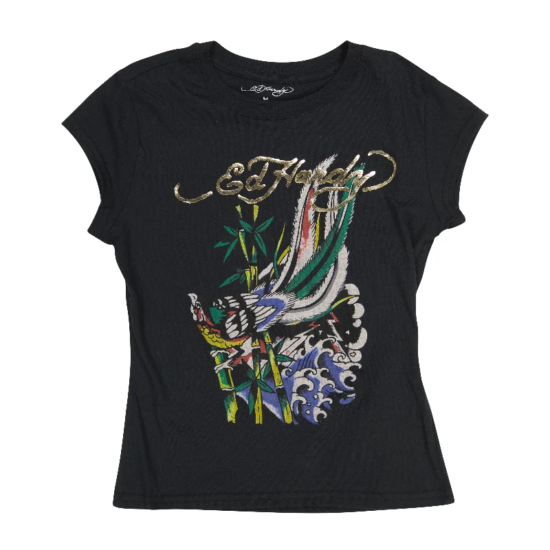 Fashion Classic Peacock Cap Sleeve Tee