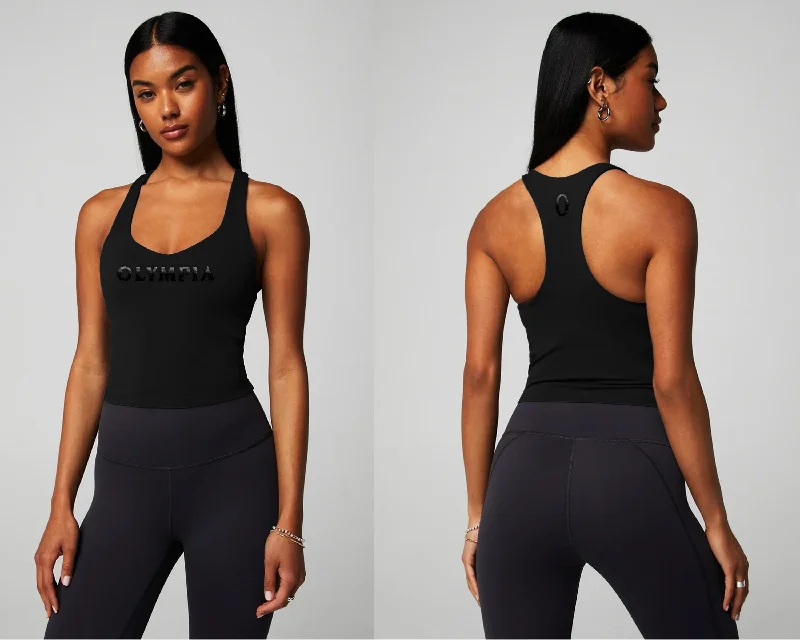 Exquisite Tailoring Olympia Women's Racerback Tank Black