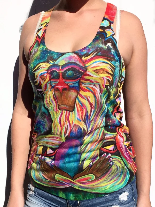 Floral Prints Meditating Rafiki RacerBack Tank