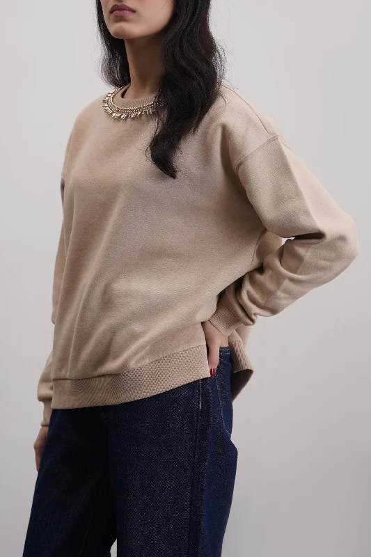 Dressing Tips COMFY BEADED SWEATSHIRT