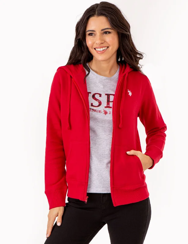 Fresh And Fashionable FLEECE FULL ZIP LOGO HOODIE