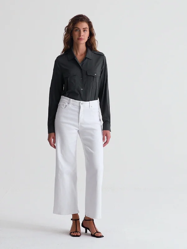 Fashion Expert Saige Wide Crop Jean - Gallery White