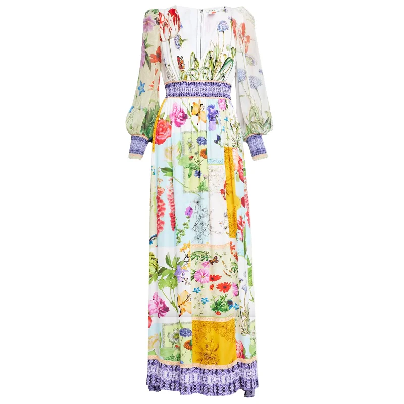 British Style Alice + Olivia Women Bellami V-Neck W Slit Maxi Dress