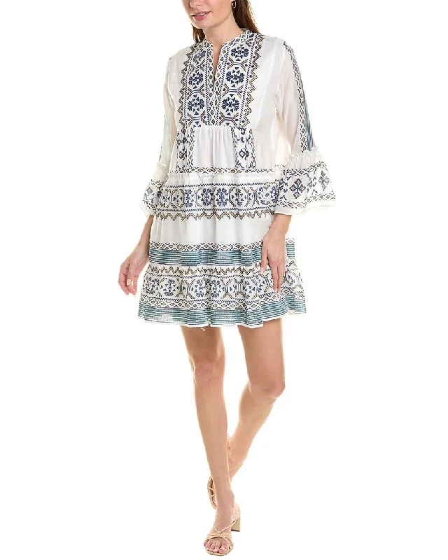 Personal Charm bella tu Bell-Sleeve Mini Dress