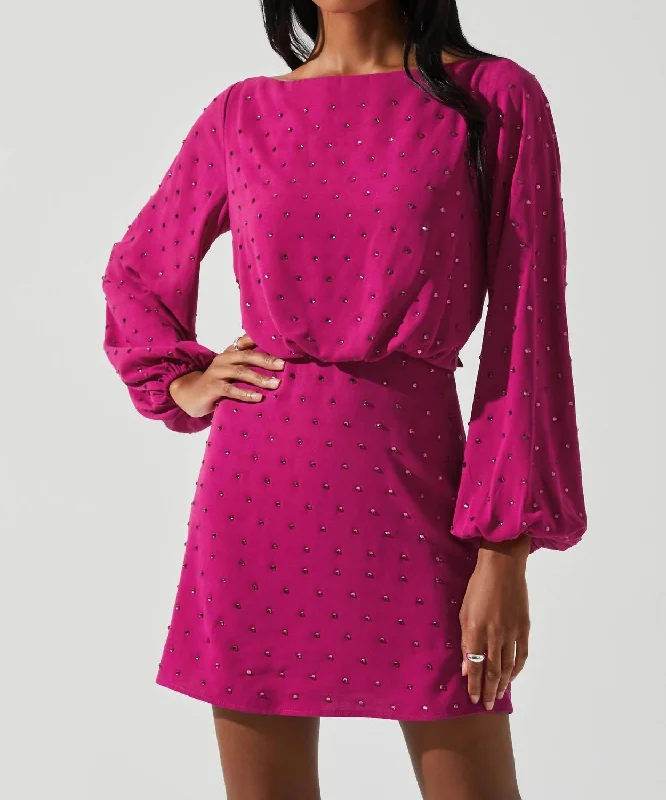 Modernism Edita Dress In Fuchsia