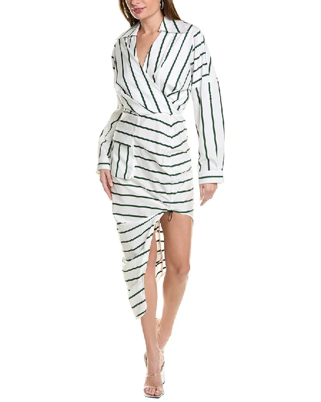 Elegant Series Et Ochs Faith Striped Midi Shirtdress