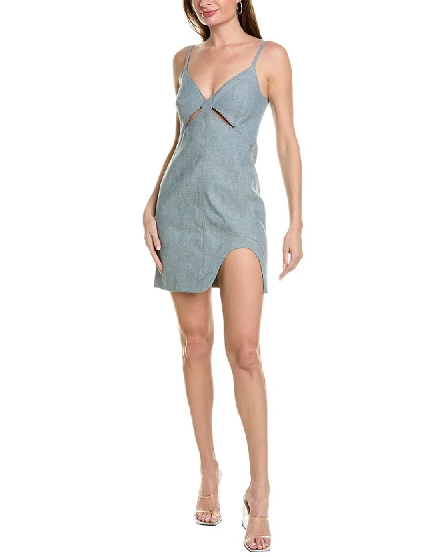 Fashion Expert Et Ochs Kelly Denim Cutout Mini Dress