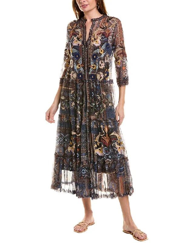 Basic Version Johnny Was Loane Mesh Midi Dress