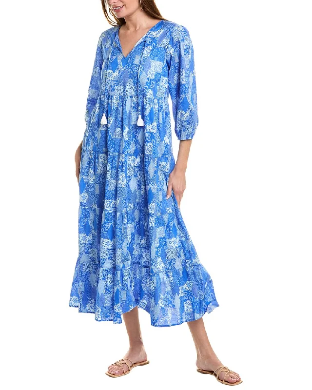 Fashion Wear Johnny Was Patchwork Midi Dress