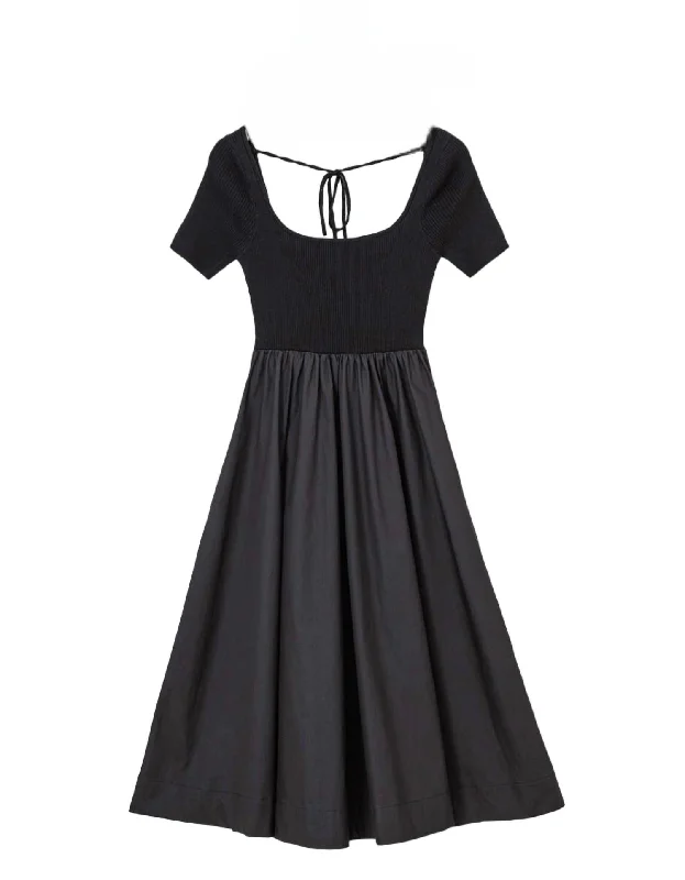 Must-have For Autumn And Winter Reese Midi Dress In Black