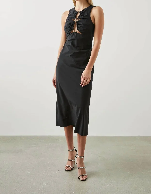 Unique Fashion Samba Dress In Black