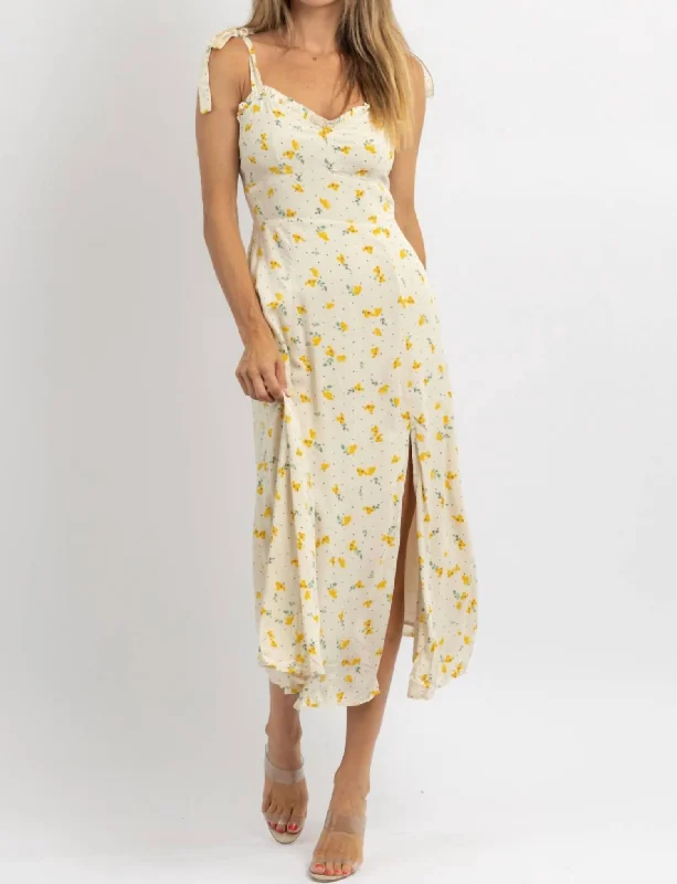 Retro Prints Saturday Sun Midi Dress In White