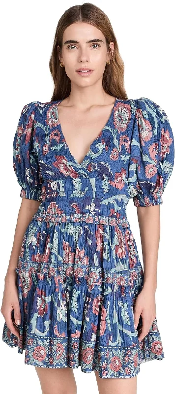 Fashionable Items SEA Women's Rory Print Puff Sleeve Dress, Rose mINI