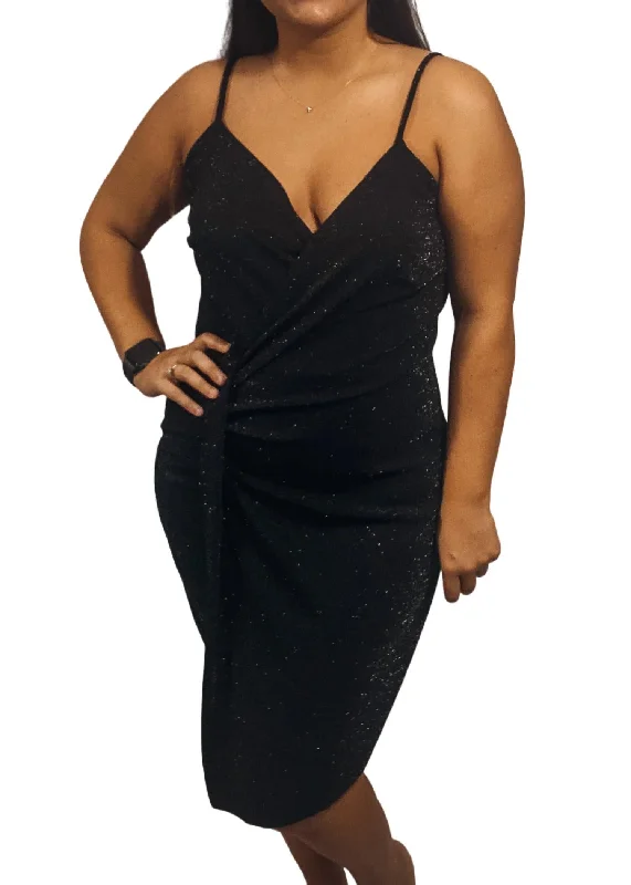 Goddess Style Sparkle Dress In Black