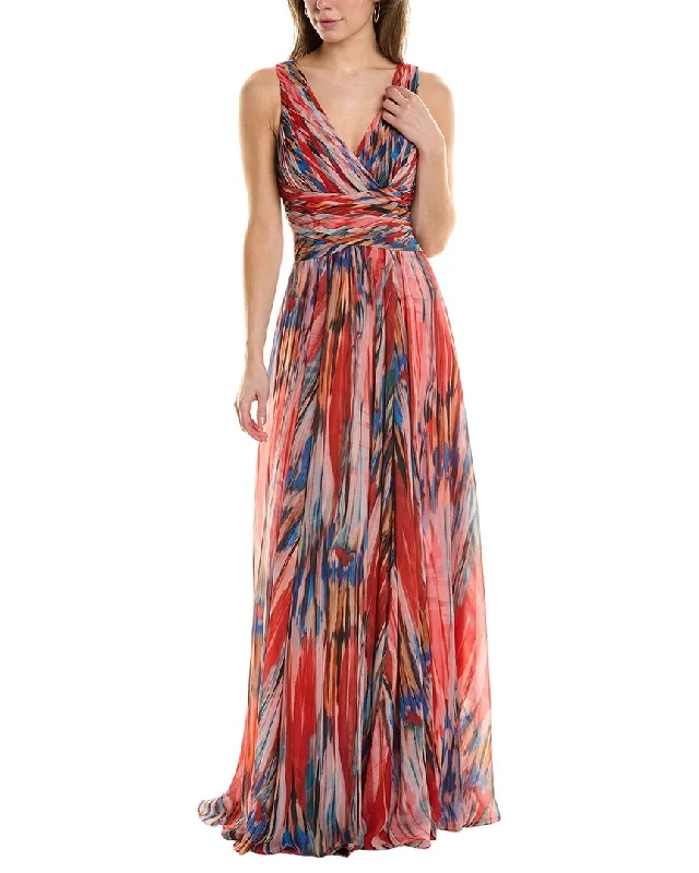 Comfortable Mind Teri Jon by Rickie Freeman Pleated Gown