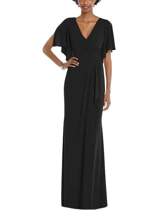 Editorial Design Womens Drapey Maxi Evening Dress