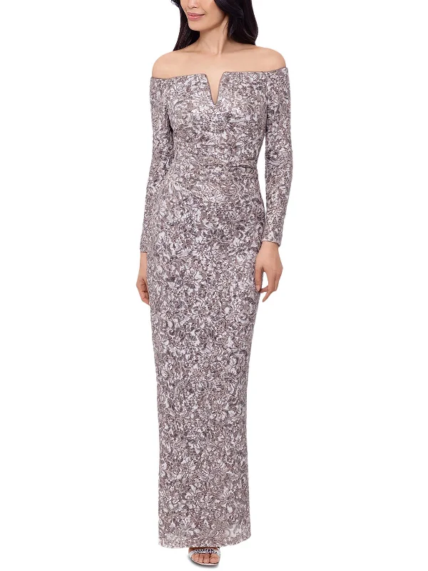 Leisure Sports Womens Embellished Maxi Cocktail and Party Dress