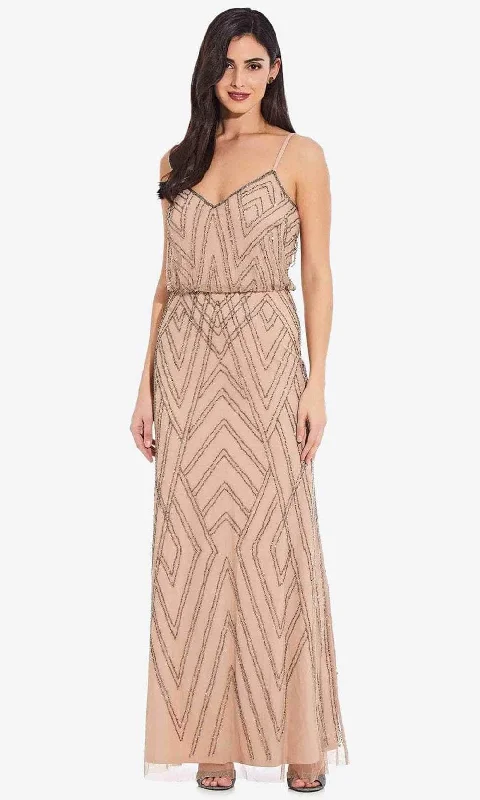 Fashion Pioneer Adrianna Papell AP1E200215 - Beaded Blouson Trumpet Prom Dress