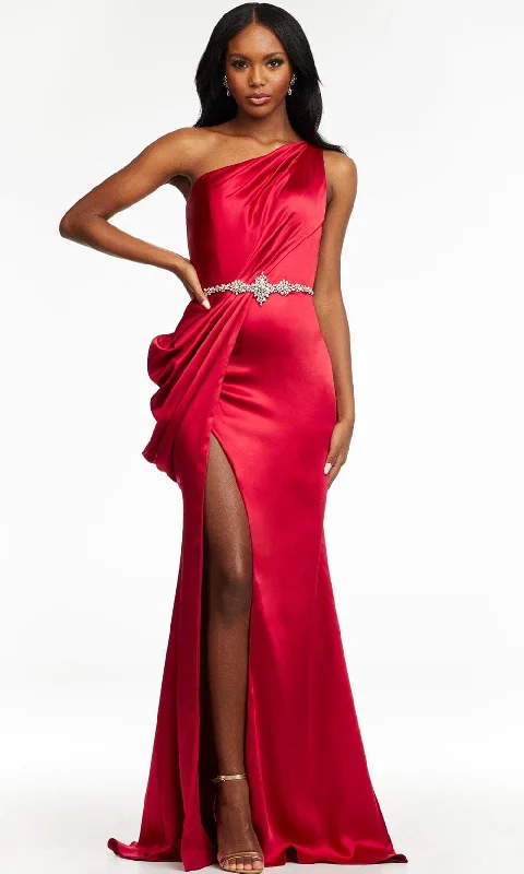 Youthful Vitality Ashley Lauren - 11164 One Shoulder Draped Gown