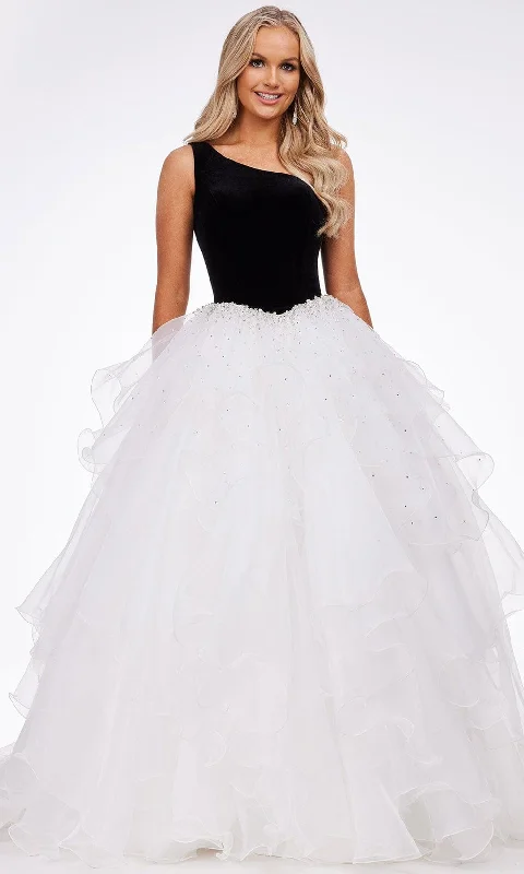 Goddess Style Ashley Lauren - 11165 Jeweled Organza Ballgown