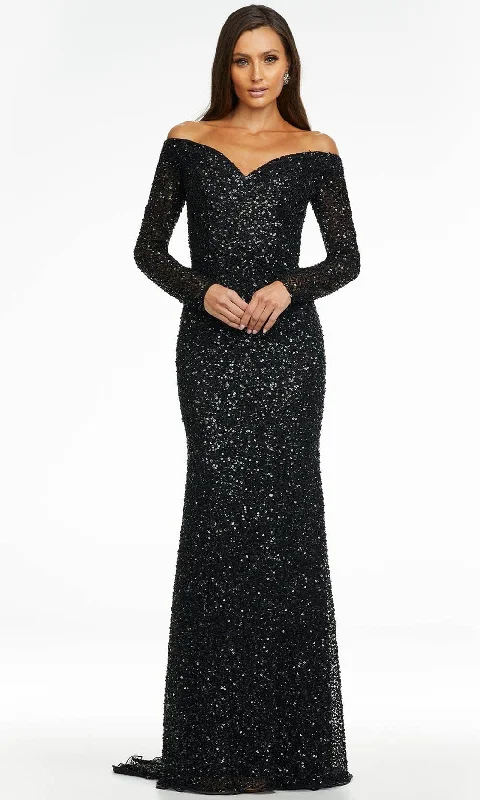 Classic Style Ashley Lauren - 11176 Long Sleeve Sequin Gown