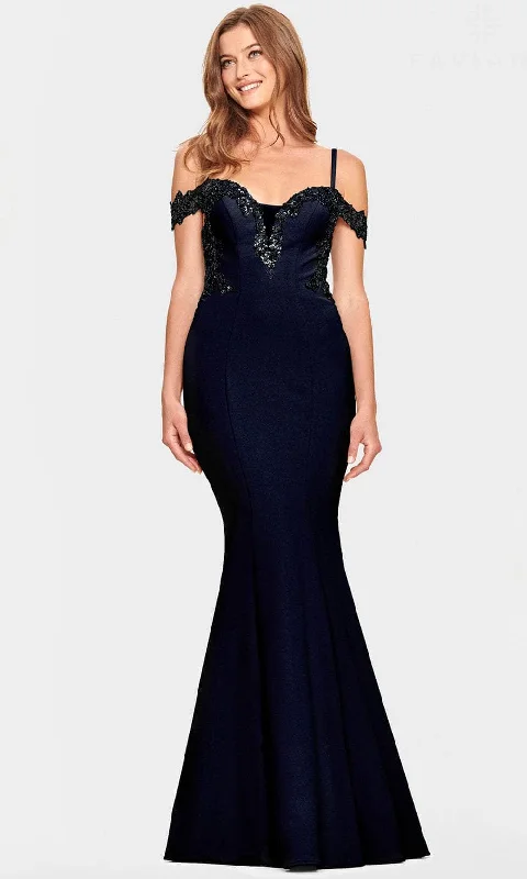Refreshing Design Faviana S10866 - Off Shoulder Sweetheart Trumpet Gown