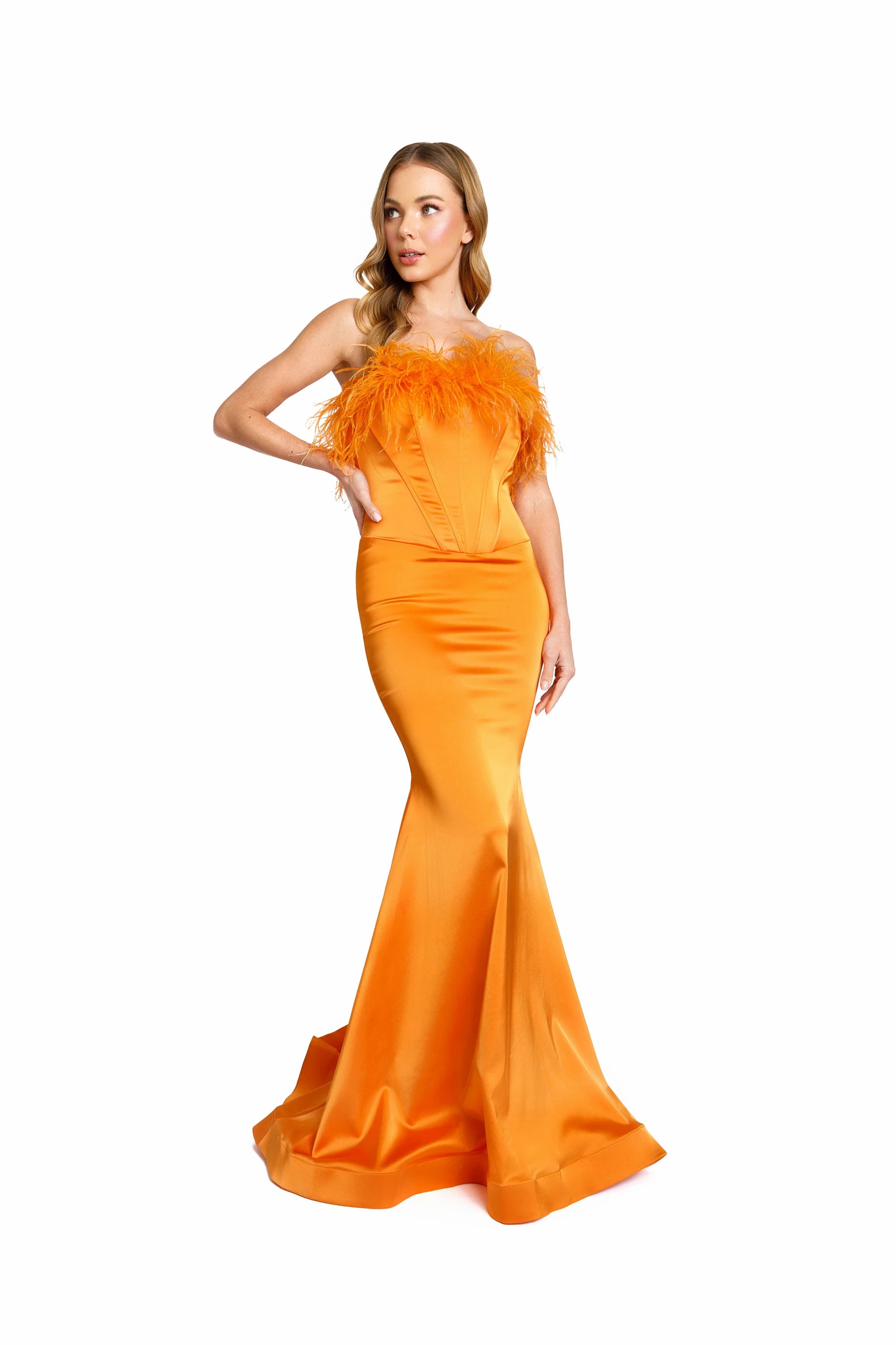 High-end Fashion Nicole Bakti 7231 Evening Dress