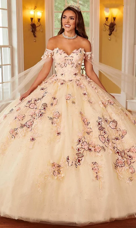 Design Trend Rachel Allan RQ2161 - Floral Ornate Quinceanera Ballgown