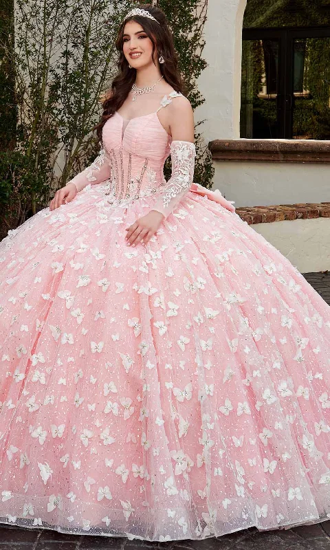 Romantic Temperament Rachel Allan RQ3112 - Butterfly Motif Quinceanera Ballgown