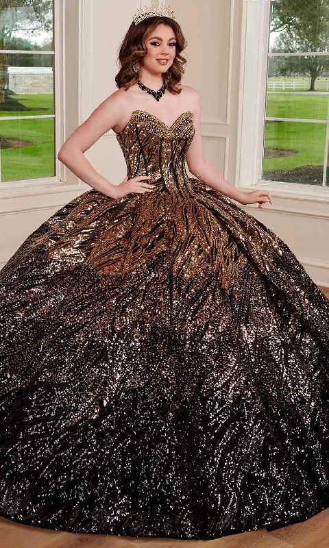 High Street Fashion Rachel Allan RQ3121 - Sequin Tulle Quinceanera Ballgown