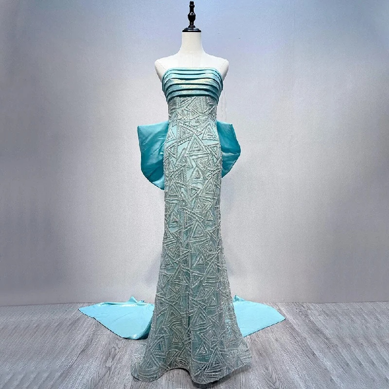 Noble And Elegant Serene Hill Blue Beaded Mermaid Evening Dresses 2024 Elegant Gowns for Women Engagement Party LA72110 Noble And Elegant Serene Hill Blue Beaded Mermaid Evening Dresses 2024 Elegant Gowns for Women Engagement Party LA72110