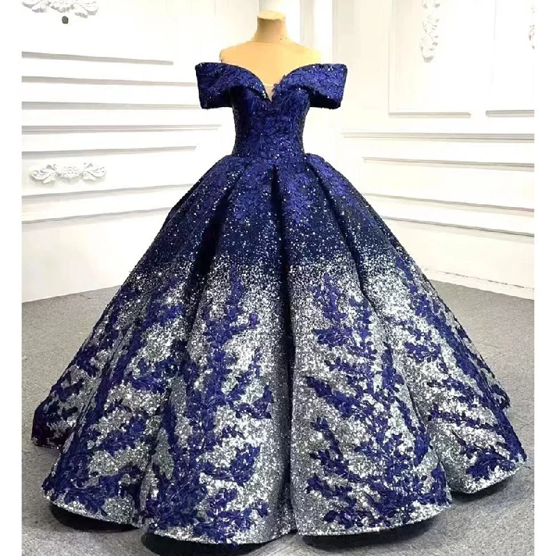 High Street Design Serene Hill Blue Sexy Off Shoulder Luxury Beaded Sequined Up Bride Gowns Wedding Dress 2024 High End Custom Made HM66536B High Street Design Serene Hill Blue Sexy Off Shoulder Luxury Beaded Sequined Up Bride Gowns Wedding Dress 2024 High End Custom Made HM66536B