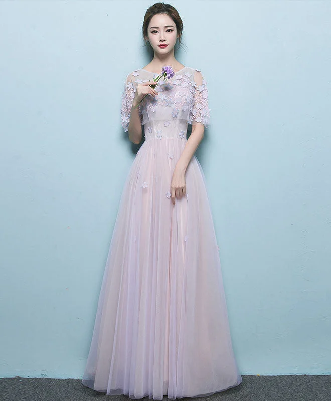 Celebrity Picks Simple Tulle Lace Long Prom Dress, Tulle Evening Dress