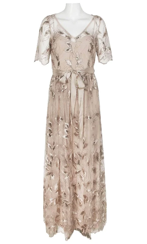 Personalized Series Adrianna Papell AP1E209273 - Sequin Tie Waist Dress