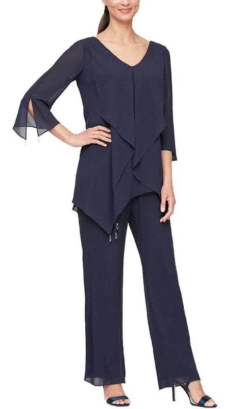 Fresh And Elegant Alex Evenings 8192004 - Quarter Sleeve Pantsuit