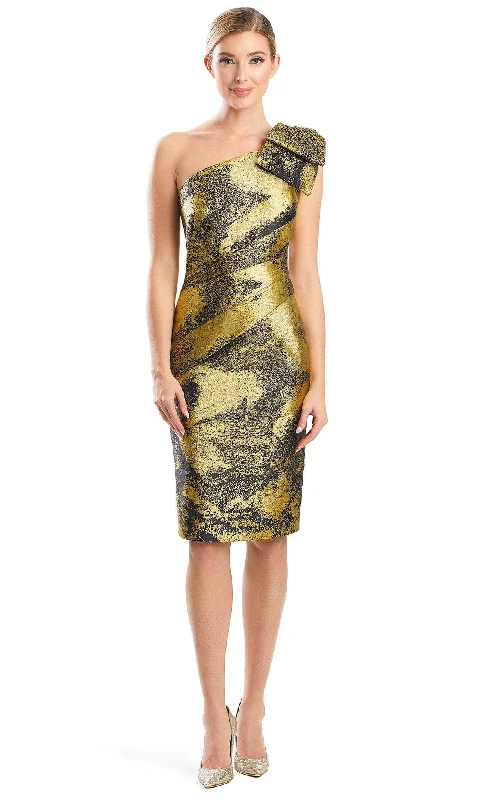 Retro Prints Alexander by Daymor 1772S23 - Metallic Printed Dress