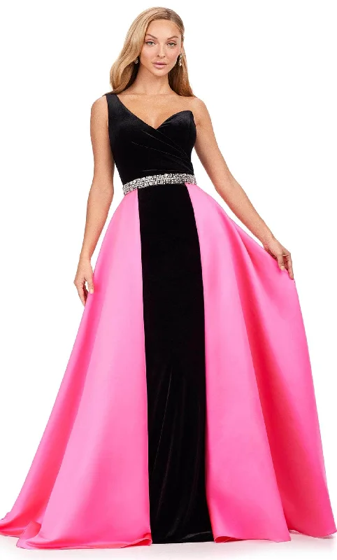 Design Trend Ashley Lauren 11265 - Velvet-Satin Gown