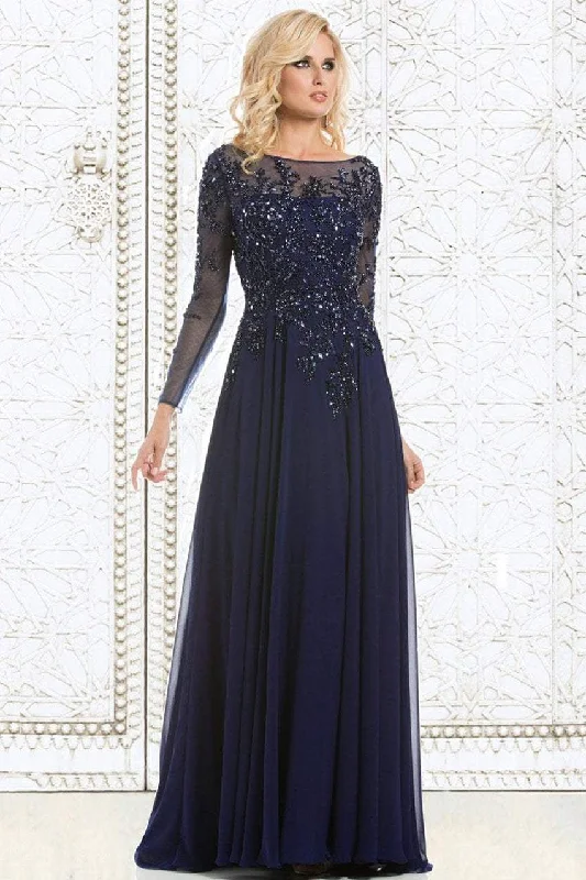 Youthful Vitality Feriani Couture - 26145 Bead Embellished Illusion Bateau A-Line Gown