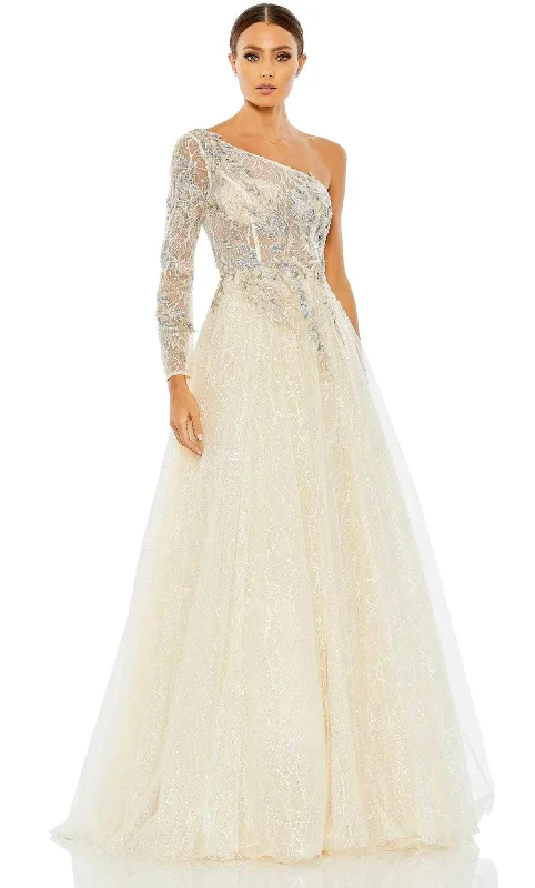 End Of The Year Mac Duggal 20232 - One Sleeved Tulle Gown