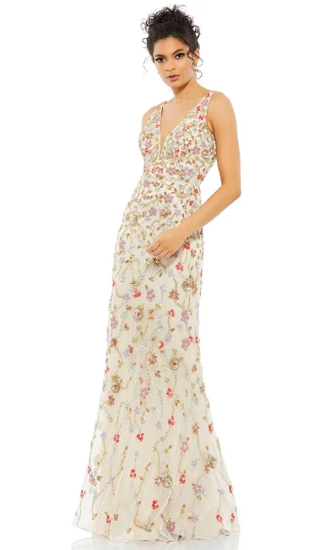 Personalized Series Mac Duggal 5482 - Floral Embellished Dress