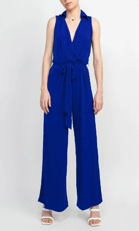 Cool Style Nina Leonard L11770 - Collared Jumpsuit