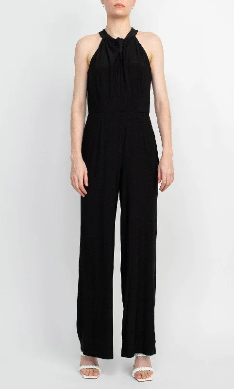 Lace Design Nina Leonard L9703B - Halter Jumpsuit
