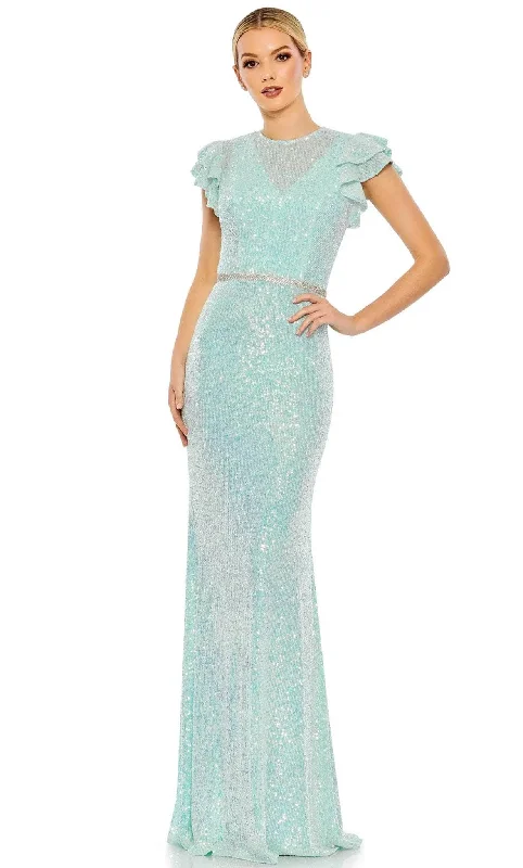 Dressing Tips Ieena Duggal 26942 - Illusion High Neck Sequined Gown