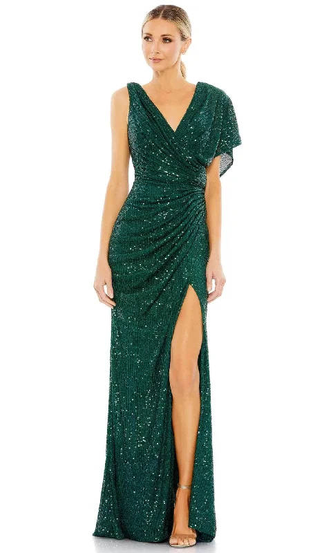 Comfortable Mind Ieena Duggal 26988 - V-Neck Cowl Back Gown