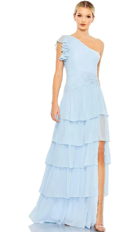 Embroidery Design Ieena Duggal 55849 - Asymmetric Tiered Evening Dress